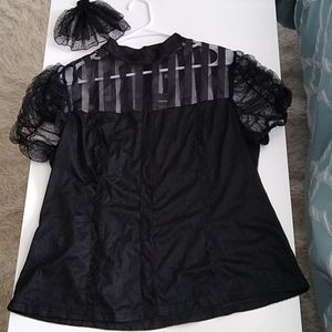 Scarlet Darkness Black 2XL Victorian Top